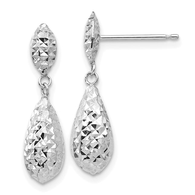 14k White Gold Earrings Style TL506W - Classique Jewelry Inc.