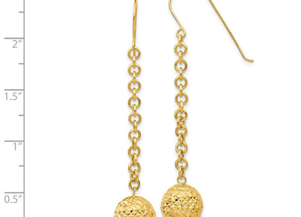 14k Yellow Gold Earrings Style TL515 - Classique Jewelry Inc.