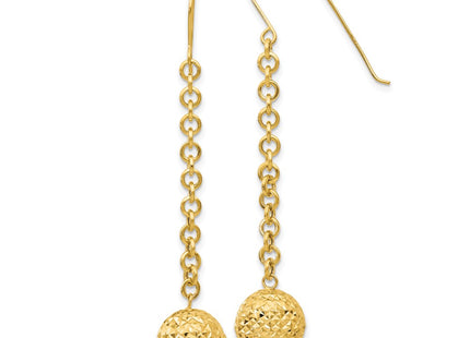 14k Yellow Gold Earrings Style TL515 - Classique Jewelry Inc.