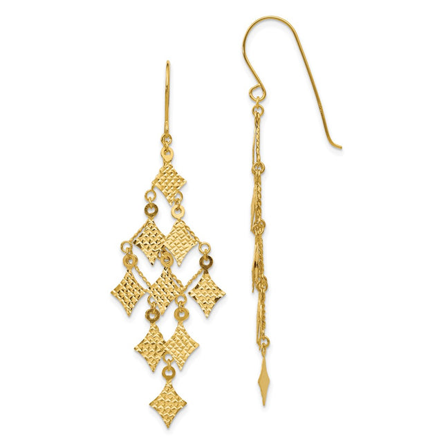 14k Yellow Gold Earrings Style TL519 - Classique Jewelry Inc.