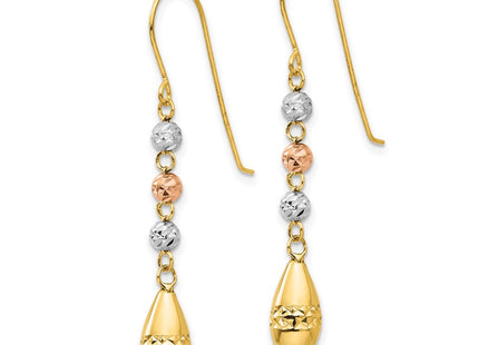 14k Tri-Color Earrings Style TL537 - Classique Jewelry Inc.