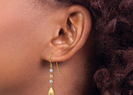 14k Tri-Color Earrings Style TL537 - Classique Jewelry Inc.