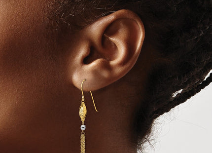 14k Two-tone Earrings Style TL538 - Classique Jewelry Inc.