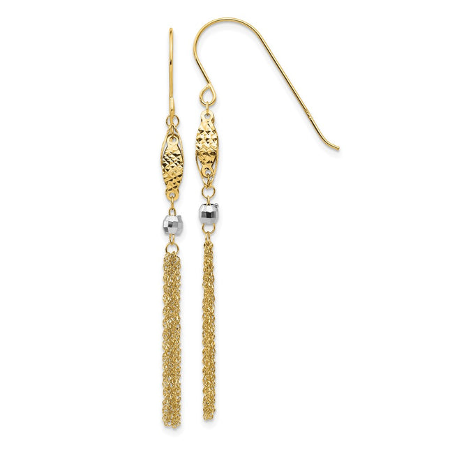 14k Two-tone Earrings Style TL538 - Classique Jewelry Inc.