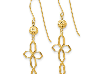 14k Yellow Gold Earrings Style TL545 - Classique Jewelry Inc.