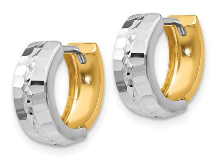 14K gold hoop earrings, alternate view