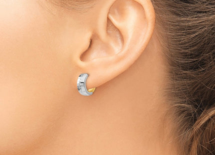 14K gold hoop earrings, another view