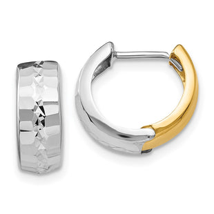 14k Two-tone Earrings Style TL553 - Classique Jewelry Inc.