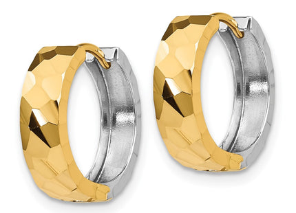 14K gold hoop earrings, alternate view