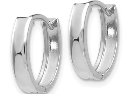 14K white gold hoop earrings, alternate view