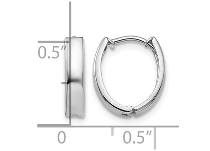 14K white gold hoop earrings, further view