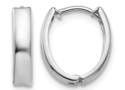 14K white gold hoop earrings