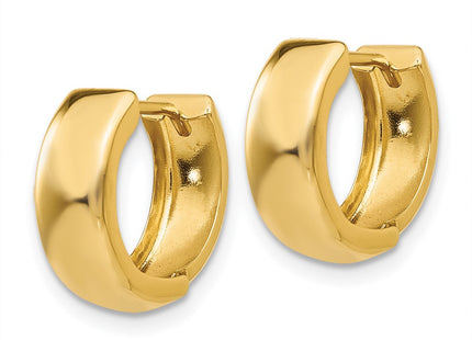 14K gold hoop earrings, alternate view