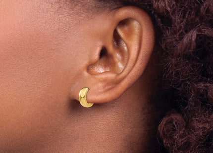 14K gold hoop earrings, another view