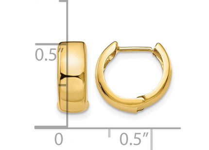 14K gold hoop earrings, further view