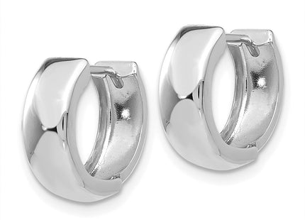 14K white gold hoop earrings, alternate view