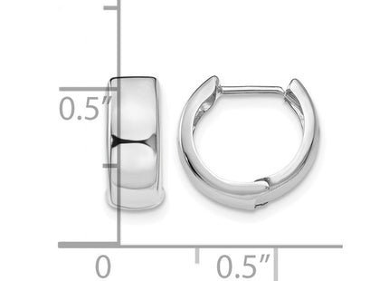 14K white gold hoop earrings, further view
