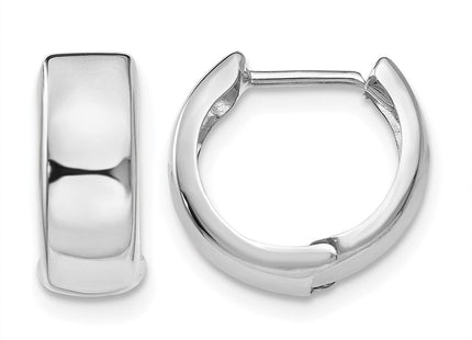 14K white gold hoop earrings