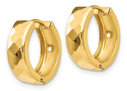 14K gold hoop earrings, alternate view