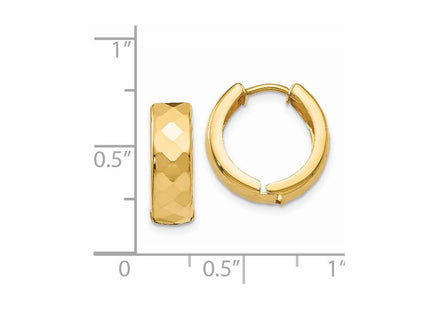 14K gold hoop earrings, further view