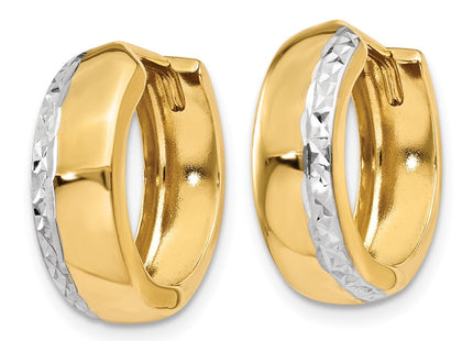 14k Yellow & Rhodium Earrings Style TL580 - Classique Jewelry Inc.