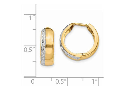 14k Yellow & Rhodium Earrings Style TL580 - Classique Jewelry Inc.