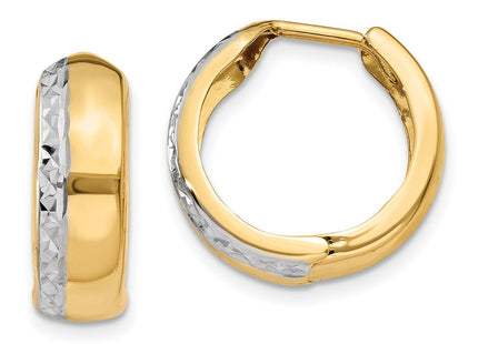 14k Yellow & Rhodium Earrings Style TL580 - Classique Jewelry Inc.