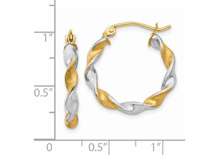 14k White Gold Earrings Style TL595 - Classique Jewelry Inc.