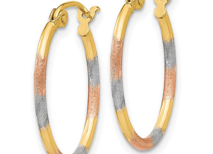 14k Yellow & Rhodium Earrings Style TL637 - Classique Jewelry Inc.