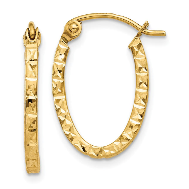 14k Yellow Gold Earrings Style TL652 - Classique Jewelry Inc.