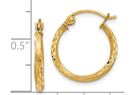 14k Yellow Gold Earrings Style TL655 - Classique Jewelry Inc.