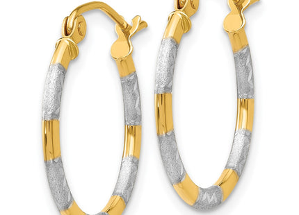 14k Yellow & Rhodium Earrings Style TL658 - Classique Jewelry Inc.