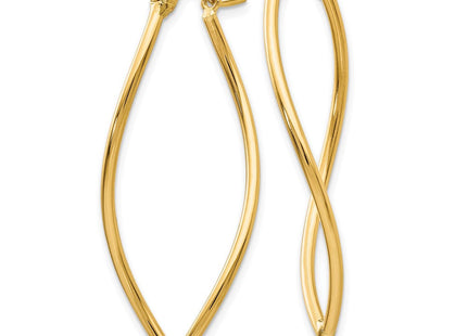 14k Polished Fancy Hoop Earrings (Style TL672)