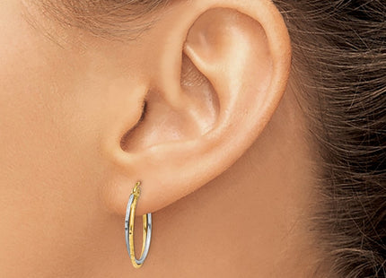 14k Two-tone Earrings Style TL678 - Classique Jewelry Inc.