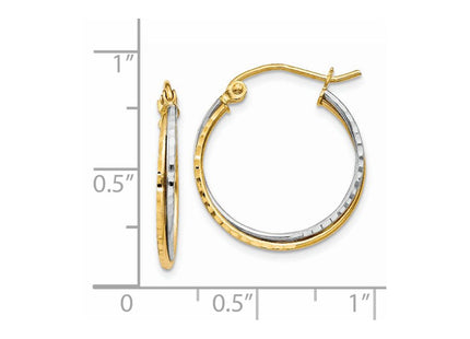 14k Two-tone Earrings Style TL678 - Classique Jewelry Inc.