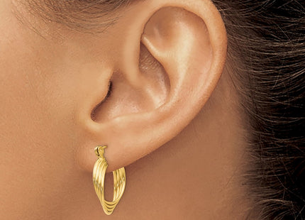 14k Yellow Gold Earrings Style TL680 - Classique Jewelry Inc.