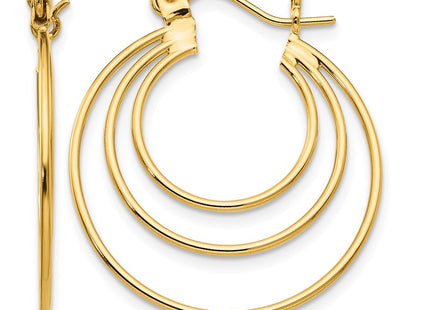 14K gold circle hoop earrings