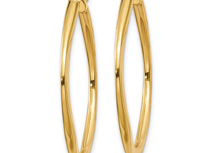 14K gold hoop earrings, alternate view