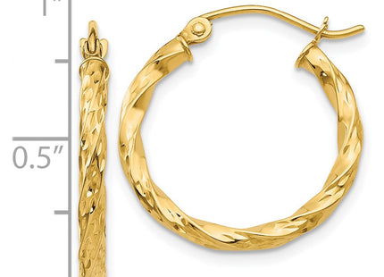 14k Yellow Gold Earrings Style TL693 - Classique Jewelry Inc.