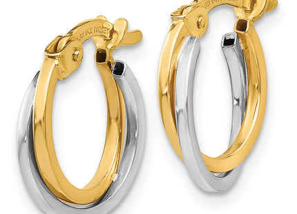 14k Two-tone Earrings Style TL697 - Classique Jewelry Inc.