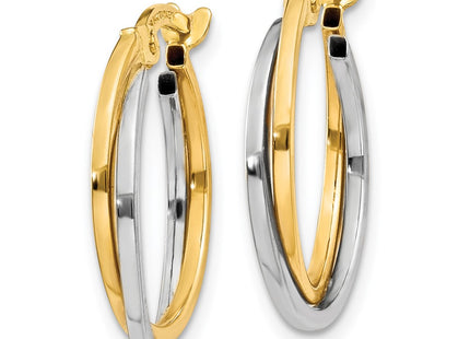 14K gold hoop earrings, alternate view