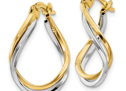 14k Two-tone Earrings Style TL704 - Classique Jewelry Inc.