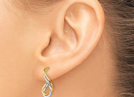 14k Two-tone Earrings Style TL704 - Classique Jewelry Inc.