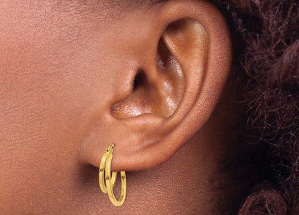 14k Yellow Gold Earrings Style TL707 - Classique Jewelry Inc.