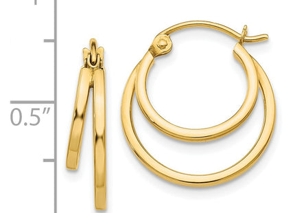14k Yellow Gold Earrings Style TL707 - Classique Jewelry Inc.