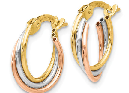 14K gold hoop earrings, alternate view
