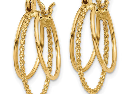 14k Yellow Gold Earrings Style TL720 - Classique Jewelry Inc.