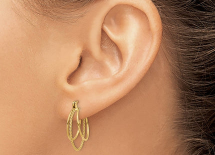 14k Yellow Gold Earrings Style TL720 - Classique Jewelry Inc.