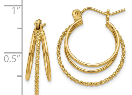 14k Yellow Gold Earrings Style TL720 - Classique Jewelry Inc.