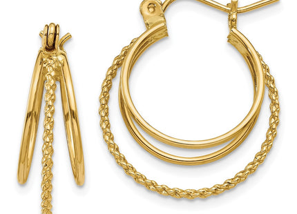 14k Yellow Gold Earrings Style TL720 - Classique Jewelry Inc.